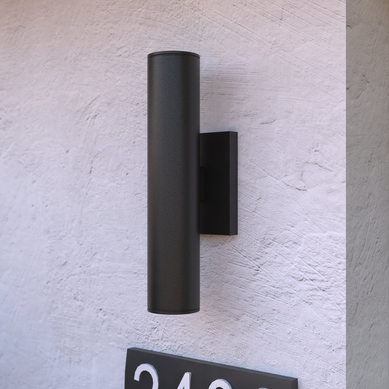 Applique murale d'extérieur à DEL 2 lumières Chiasso, H 14,25 po x l 4,5 po x P 4,5 po
