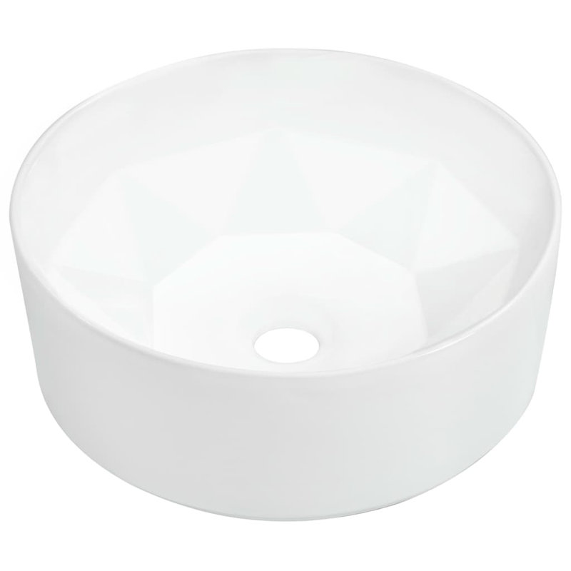 Belfry Bathroom Casperson 360mm L x 360mm W Ceramic Circular Sink, White