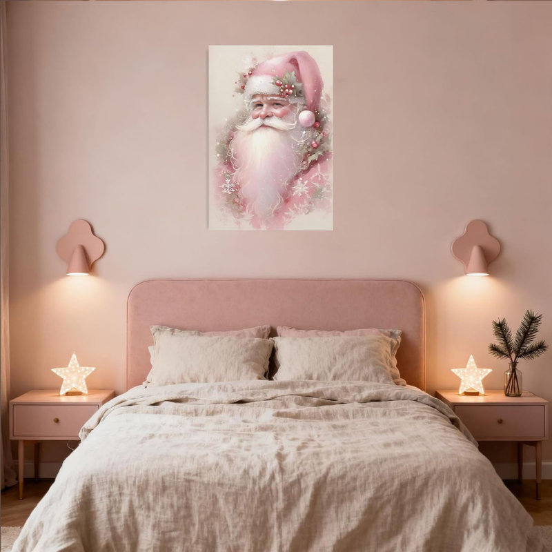 Art mural en toile sans cadre 24 "x 36", Père Noël