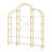 74.8 Inch 5 Tiers Office Bookcase Bookshelf, Display Shelf With Round Top, X Bar Gold Frame For Home Office