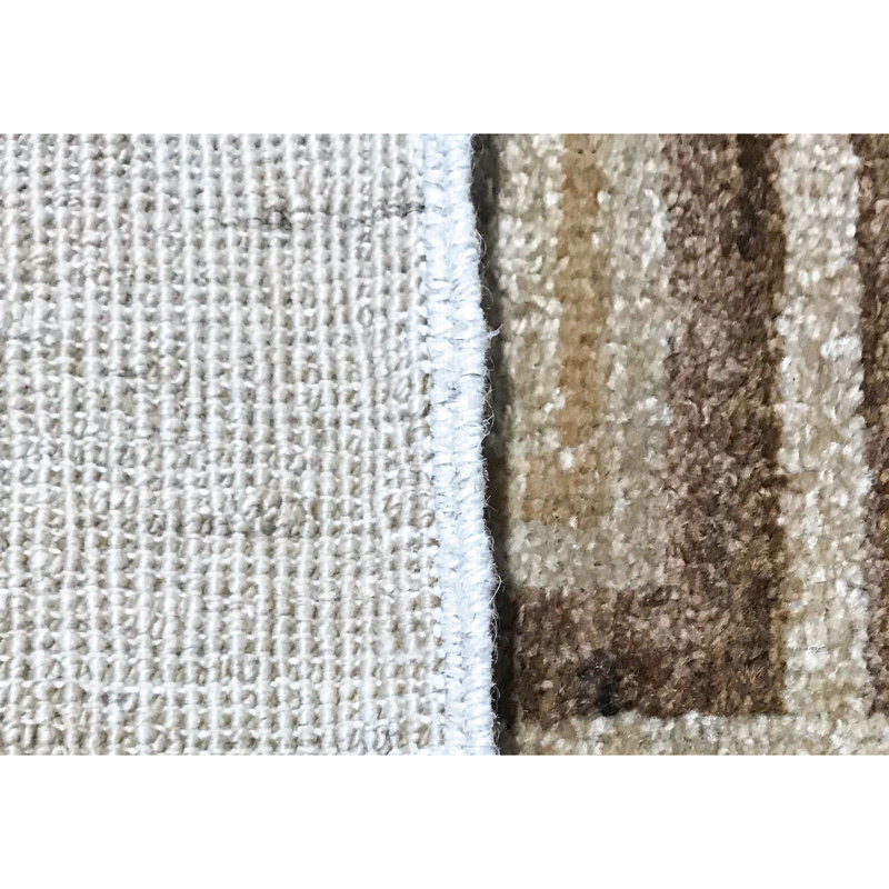 Hand-Knotted High-Quality Ivory Area Rug