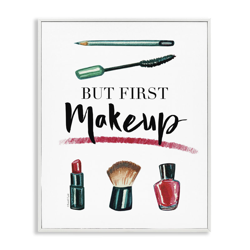 But but, maquillage, estampe numérique par Elizabeth Tyndall, Estampe numérique encadrée blanc bord de mer, H 14 po x l 11 po