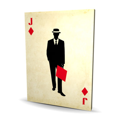 Jack of Diamonds - Red Man Canvas for Home Decor | Unique Art