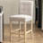 Modern Counter Height Bar Stool With Back, 25.2'' Seat Height Beige Linen Upholstered Solid Wood Bar Stools For Home Bar Kitchen Island, Fully Assembly-1204138561