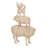Crayton Polystone Stacked Farm Animals White Decorative Sculpture
