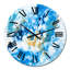 Horloge murale moderne bleue et blanche-829261429