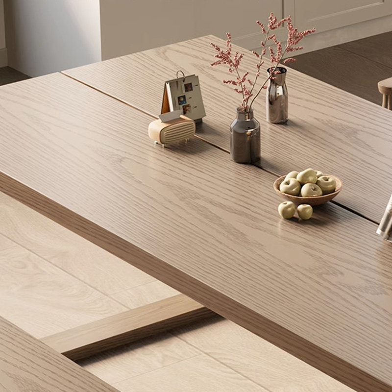 Ensemble de table de salle à manger rectangulaire en bois massif Nordic