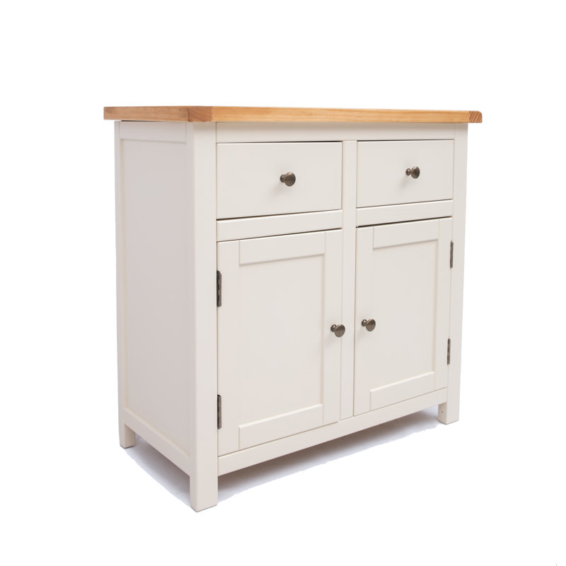 Napolitano 84cm Sideboard, Off White/Antique Brass