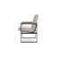 Chaise de bureau Tey, siège et dossier rembourrés gris, structure en métal noir