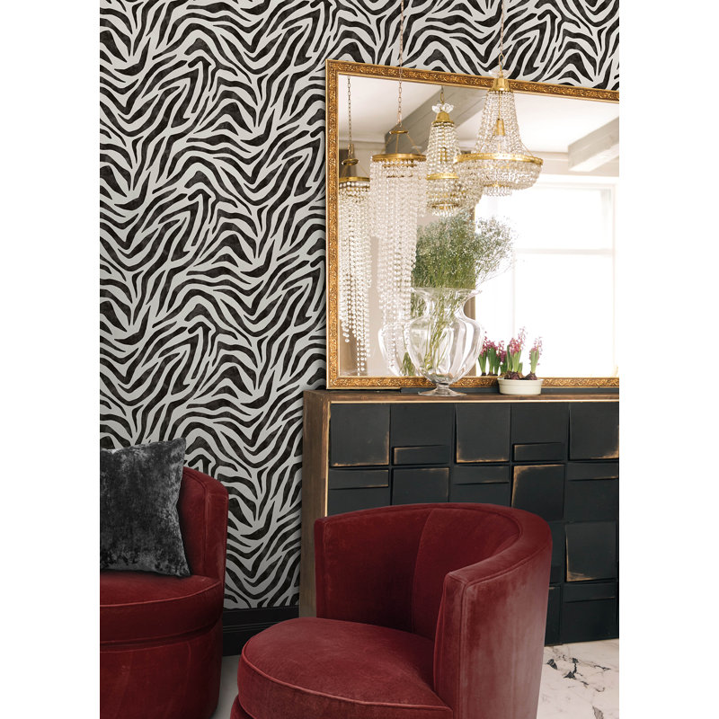 Papier peint adhésif RuZebra, Noir