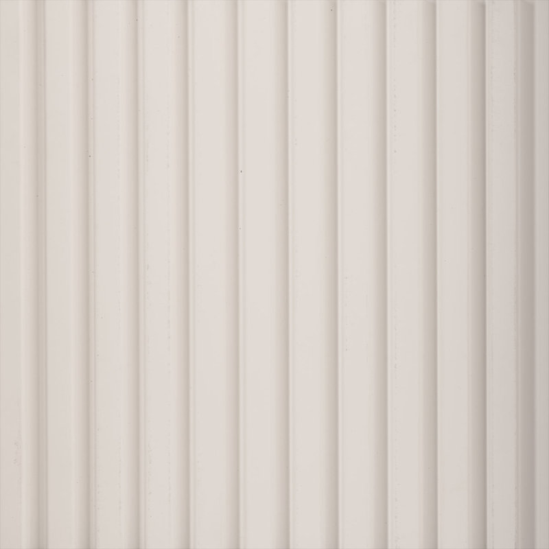 Lattes moyennes en lattes de bois recouvertes de polystyrène de L 94,5 po x l 9,5 po x 0,5 po, Blanc