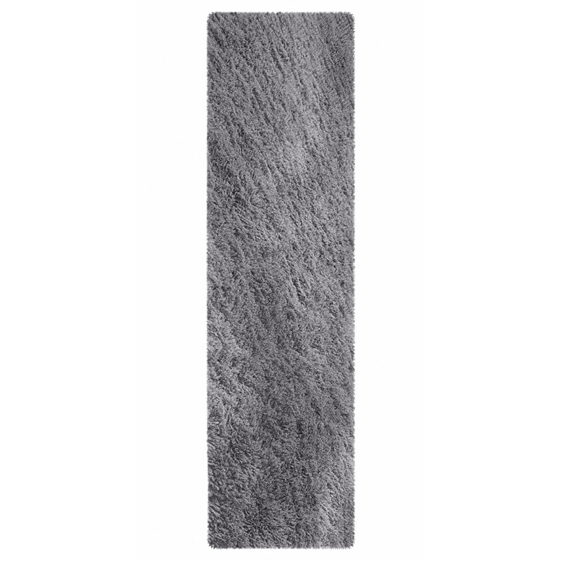 Luxury Plush Shaggy Area Rug & Runner, Soft Deep-Pile Non-Slip Living Room Carpet, Runner 80 x 300 cm, Grey