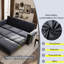 Très grand lit convertible 93 po en velours gris avec support confortable et solution peu encombrante