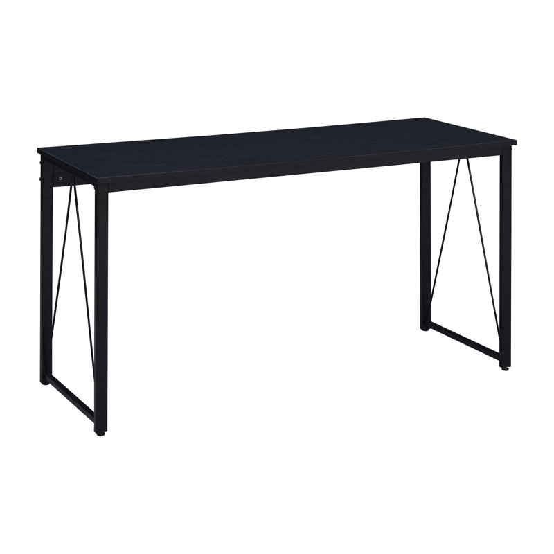 Floydia Metal Base Writing Desk, Black, 28.5" H x 46.6" W x 19.4" D