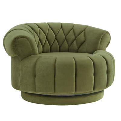 45.9"W 360° Swivel Accent Barrel Chair
