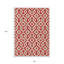 Tapis intérieur / extérieur lavable 10 pi x 14 pi rouge et ivoire