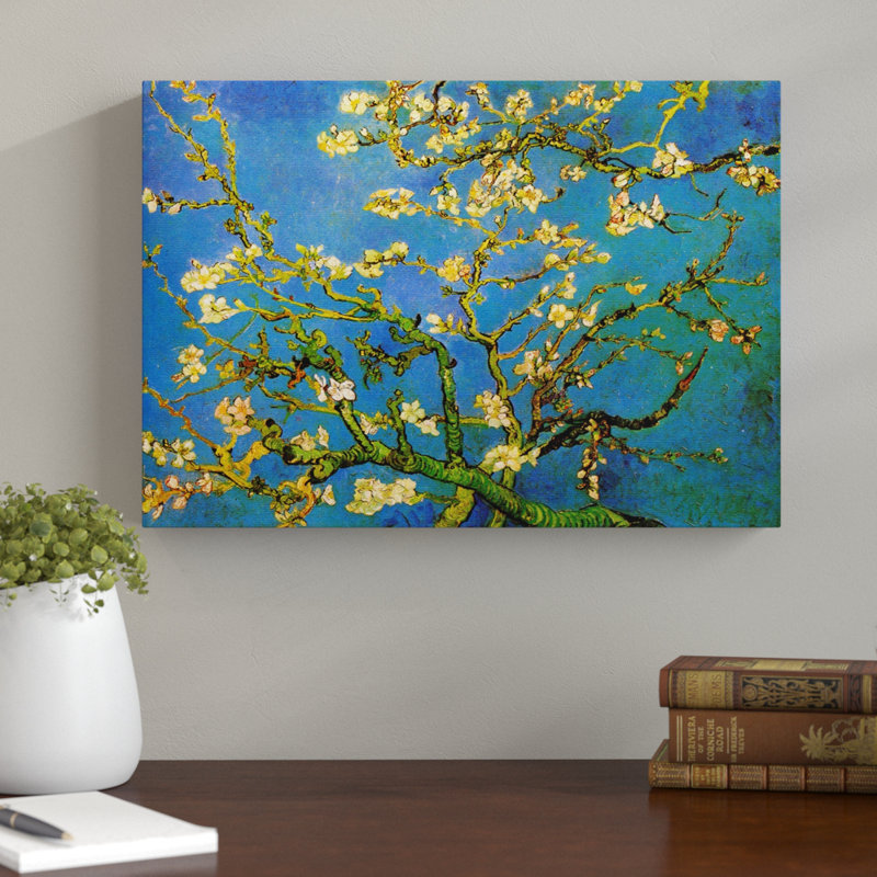 Almond Blossom Tree (2) by Vincent Van Gogh - Wrapped Canvas, 50cm H x 76cm W