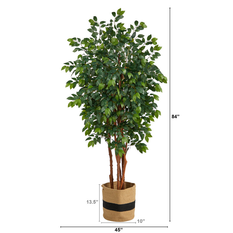 Arbre à feuillage artificiel 84 po en pot