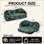 Curved Convertible Sofa Recliner, 2-in-1 Fold-Out Sofa Bed, with Pull-Out Base and Deep Seat Design, Includes Two Pillows, Chenille Two-Seater Recliner, No Assembly Required-130201853-130201855