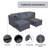 Housse pour ensemble de conversation en rotin Huang