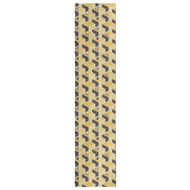 Chemin de table Classic Skyscrapers, 16 po x 90 po, Jaune / noir