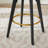 Counter Height Bar Stools Set Of 2, 360° Swivel Upholstered With Backs, Metal Legs, And Goldy Footrest For Comfort And Style, Bar Stool-87584225