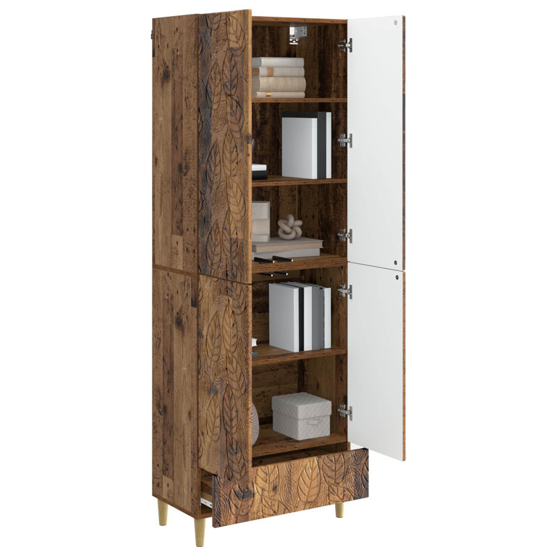 4 -Door 3 Storage Cabinet, Old Wood