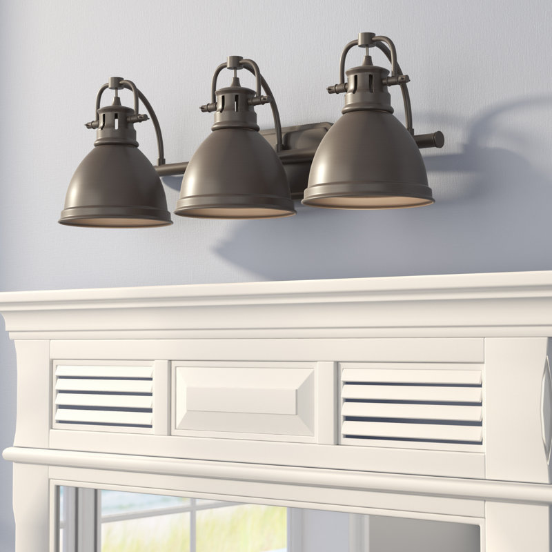 Drakeford Vanity Light, Matte Black, Matte Black, 3 Lights