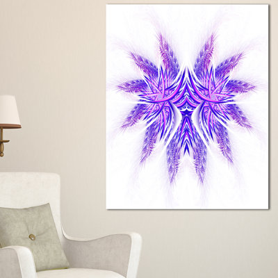 Fleur de couleur mauve unique, impression sur toile tendue