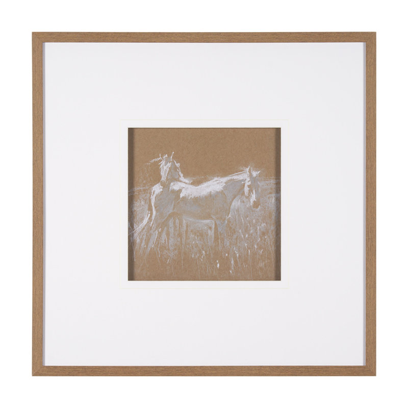 «String Of Horses» par Studio, reproduction d'art encadrée sous verre, 31.5L x 1.6W x 31.5H, Duo II
