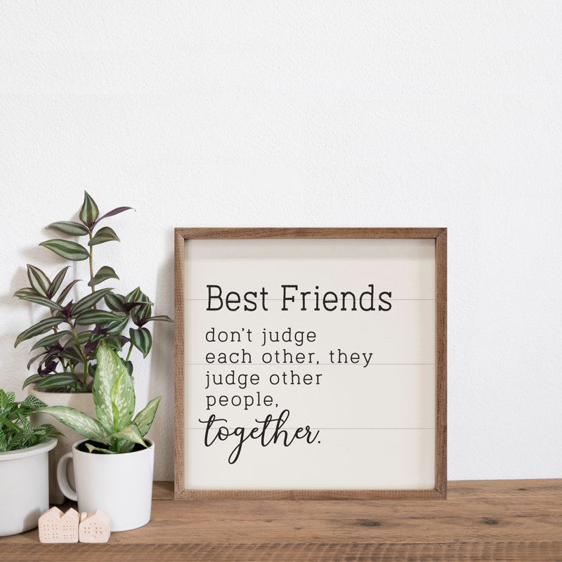 Best Friends Judge - blanc, H 16 po x l 16 po x P 1 po