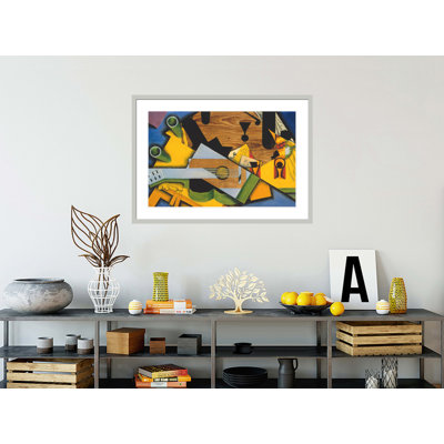 Nature morte avec une guitare par Juan Gris - impression giclée sur cadre