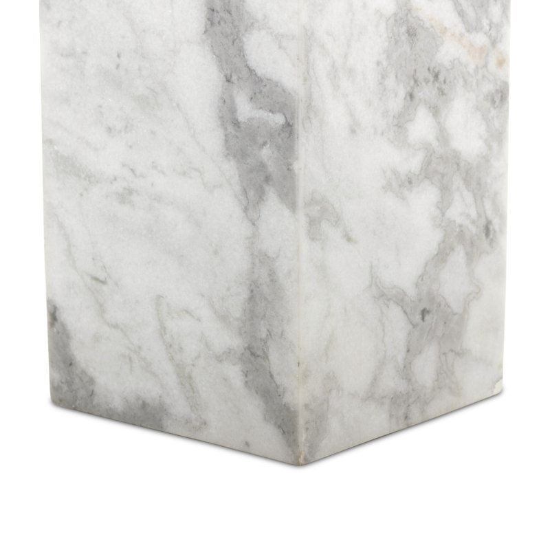 Hust Marble Plant Stand, 40" H x 12" L x 12" D