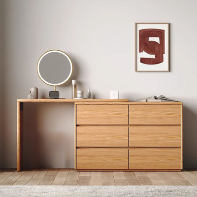 Makeup Vanity with Light mirror,6 drawers,1 chair