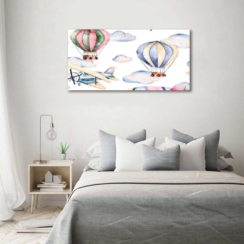 Planes And Balloons - Wrapped Canvas Print