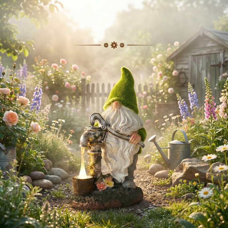 Solar Gnomes Garden Statues