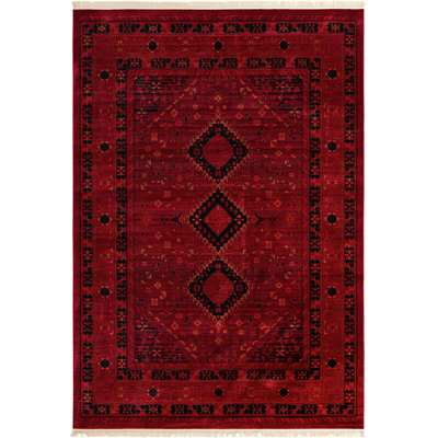 Tapis oriental en mélange rouge