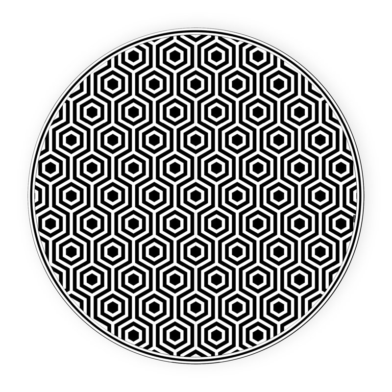 Harlem Geometric Kitchen Mat, Round 136cm