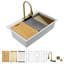 Évier de cuisine à cuve simple à cuve en quartz de 33 po x 22 po Quartz-107311091-107311089
