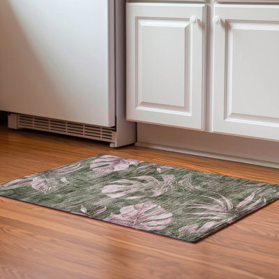 Tapis floral de qualité supérieure lavable à la machine AMF1887