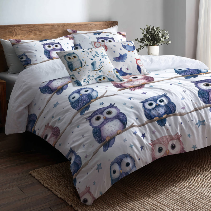 Ensemble de housse de couette et coussin décoratif Nocturnal, Très grand lit