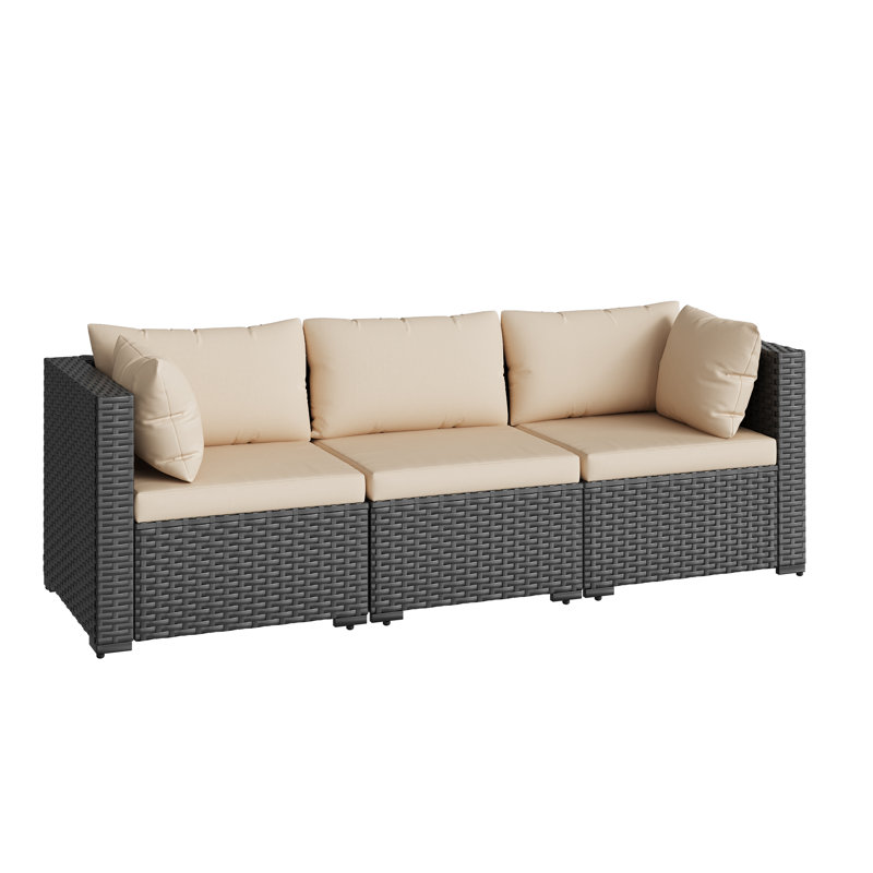 Ensemble de 2 fauteuils d'angle Gio, Beige, Black