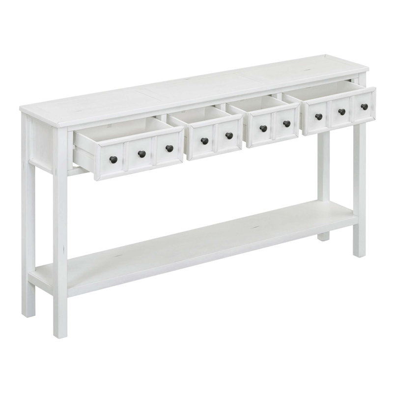 Table d'appoint Tarsita, Blanc antique