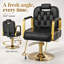 Fauteuil de barbier hydraulique réglable en hauteur, fauteuil de salon pivotant - Noir-103427647