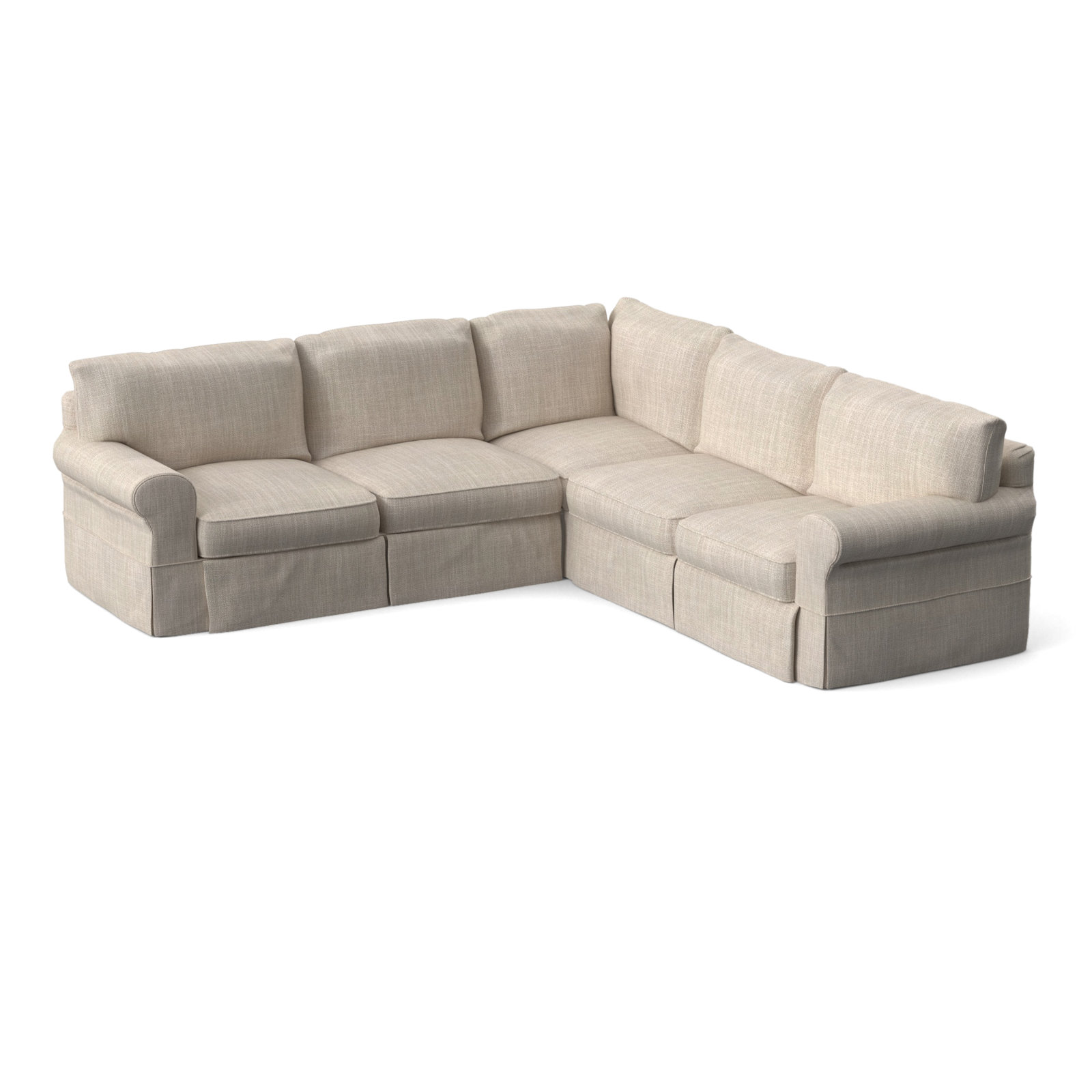 Amari 94" Wide Corner Sectional, Right Hand Facing, Canvas Flax Sunbrella® Canvas