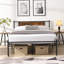 Structure de lit KING avec tête et pied de lit en bois, sommier plateforme en métal pour lit grand format-1450429692-1450429688-1498096283