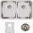 Lustertone 30.75" L x 18.5" W Double Basin Undermount Kitchen Sink Kit