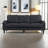 Sectional Sofas | Modern L-Shaped 3-Seat Charcoal Gray Sofa with Storage Ottoman, for Living Room Apartment Compact Spaces | DARK GREY | Wood+Fabric