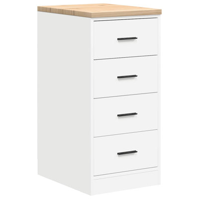 Solid Wood Single Storage Cabinet ( 85cm H x 40cm W x 51cm D)