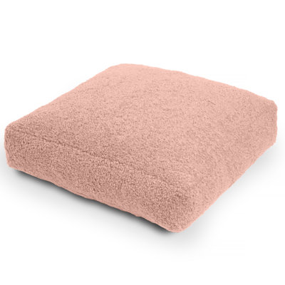 Large Décor Floor Pillow / Meditation Yoga Cushion, Shearling Faux Lamb